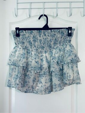 NWT ALTAR'D STATE Floral Boho/Cottage Skort Elastic Waist & Ruffled Skirt Size L